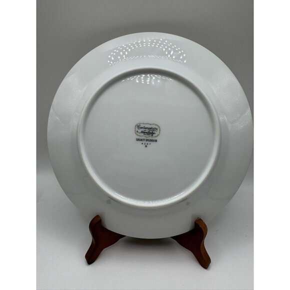 Noritake Legacy Splendor Luncheon Salad Plate 8" 21 cm Platinum Band Porcelain - Picture 5 of 6